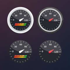 Guage icon. Credit score indicators and gauges vector set. Score vector icon