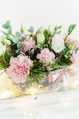 flowers in the basket