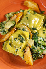 italian ravioli with spinach