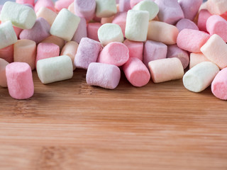 colorful marshmallows candy for background uses. Textured background.