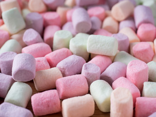 colorful marshmallows candy for background uses. Textured background.