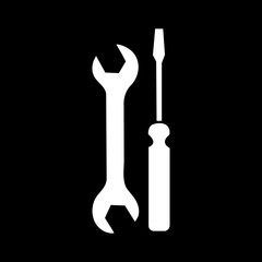 A wrench and a screwdriver