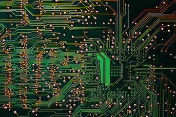 Closeup of Electronic Circuit board