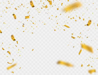 Fototapeta Abstract background party celebration gold confetti. obraz