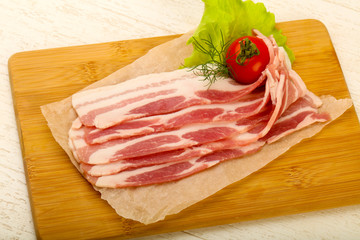 Raw bacon