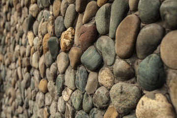 Sea pebble sea stones background natural polished