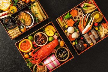 典型的なおせち料理　General Japanese New Year dishes