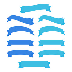 Obraz premium Flat vector ribbons banners isolated. Ribbons banners