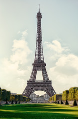 Fototapeta na wymiar Eiffel Tower Sepia