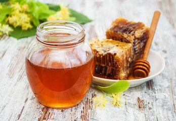 Honey and  linden flowers