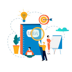 Professional training, education, tutorials, business courses, specialization vector illustration. Expertise, skill development design for mobile and web graphics
