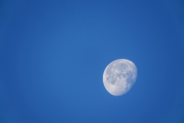 月と青空