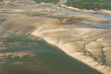 Vue aérienne de la Baie de Somme en france