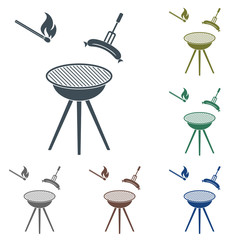 Barbecue sausage icon