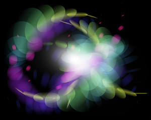 Abstract bright ellipses background