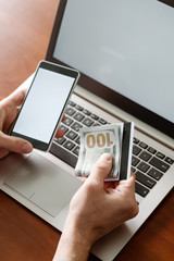 Two factor authentication. Modern technology identity verification. Security code to access financial data online.