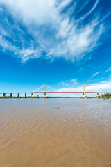Fototapeta premium Zarate Brazo Largo Bridge, Entre Rios, Argentina