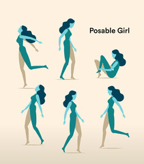 Metti in posa la ragazza come preferisci