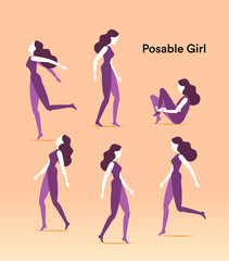 Metti in posa la ragazza come preferisci