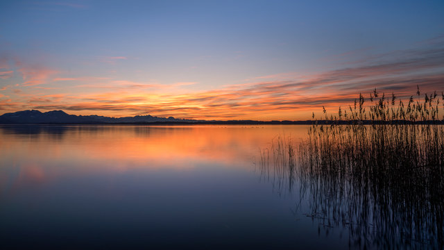 Sunset at lake Chiemsee © Sebastian