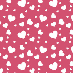 Fototapeta na wymiar Love is everywhere. Seamless heart pattern.