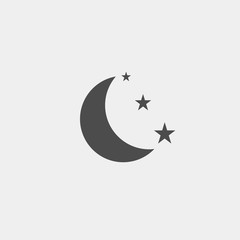 Moon flat vector icon