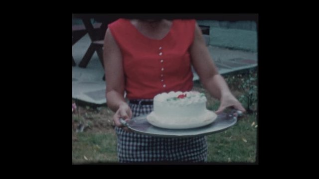 1961 Welcome Home cake sign banner and party