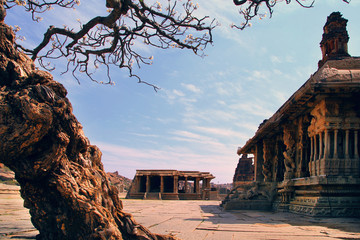The ruins of an ancient city Hampi, India
