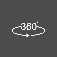 Coverage 360 flat vector icon