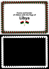 Frame and border of ribbon with the Afghanistan flag for diplomas, congratulations, certificates. Alpha channel. 3d illustration