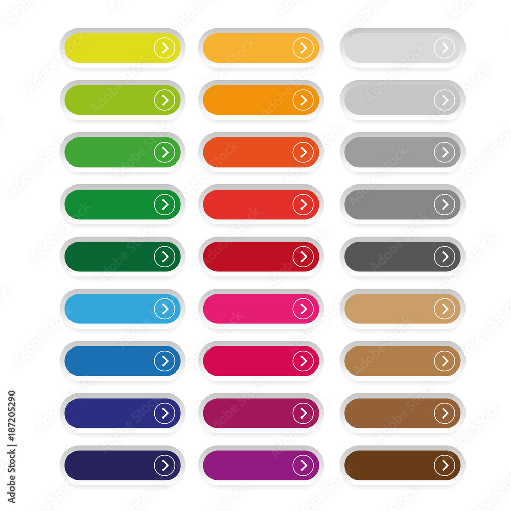 Poster empty web button set vector