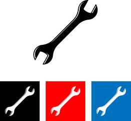 Open End Wrench Icon, Spanner