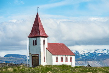 Fototapeta na wymiar The church in Hellnar, Western Iceland