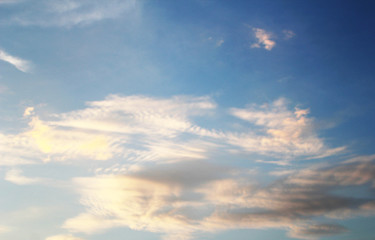 blue sky background.