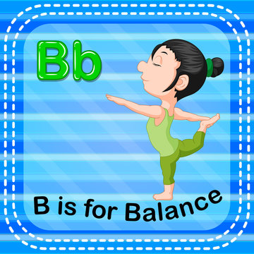 Flashcard letter B is for balance