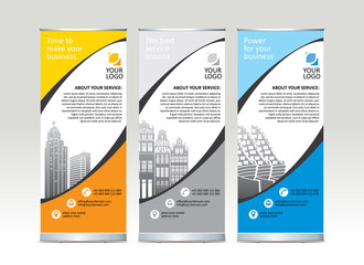 Roll up banner stand template design