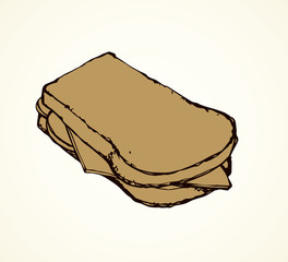 Loaf of long bread. Vector drawing