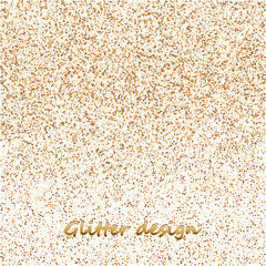 Gold glitter texture. Golden shiny sparkles on white background.