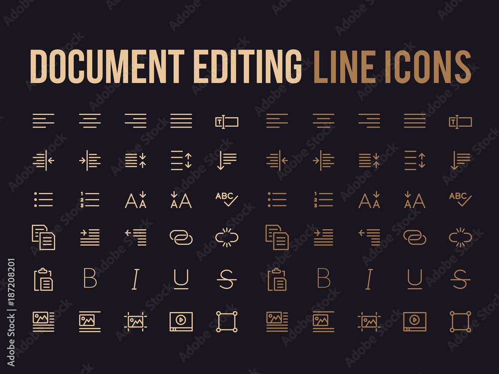 Poster document text editing vector line icon for app, mobile website responsive