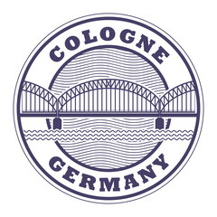 Stamp with words Cologne, Germany