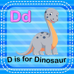 Flashcard letter D is for dinosaur