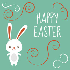 Happy easter rabbit, easter funny bunny