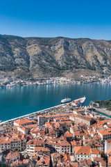 View of the old town of Kotor, Montenegro