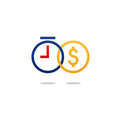 Time is money, finance concept, bank savings account, insurance and pension idea