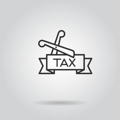 tax icon silhouette vector