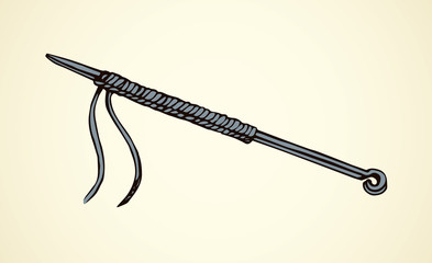 Knitting. Vector drawing