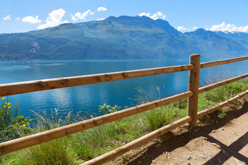 Summer view over of lake Garda in Italy