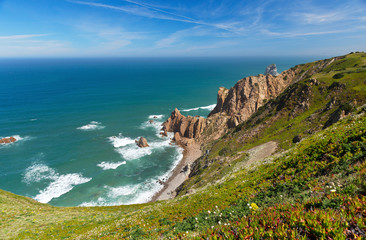 Fototapeta na wymiar view over Atlantic ocean coast, Cabo da Roka, Portugal