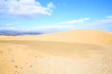 Fototapeta na wymiar The sand dunes of Maspalomas on Gran Canaria Island, Canary Islands, Spain