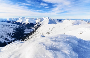 Fototapeta na wymiar Tatra mountains near Kasprowego Top